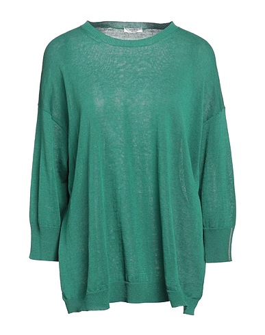 PESERICO Pullover Verde 60% Lino, 40% Cotone