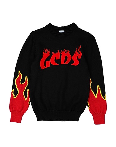 GCDS MINI Sweater Black 50% Virgin Wool, 50% Acrylic