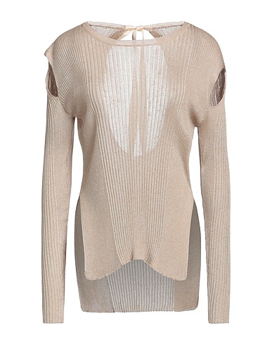 NOCOLD Pullover Beige 47% Viskose, 41% Polyester, 12% Metallfaser
