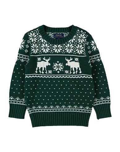 POLO RALPH LAUREN Jumper Dark green 100% Cotton
