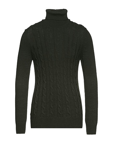 GIULIO CORSARI Polo neck Military green 70% Acrylic, 30% Wool