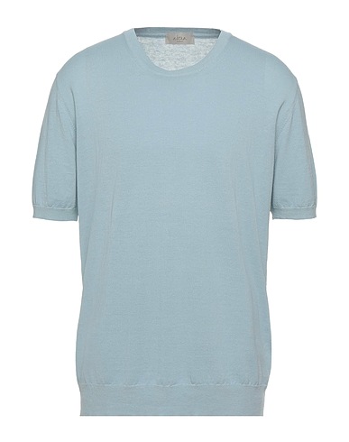 ALTEA Sweater Sky blue 55% Linen, 45% Cotton