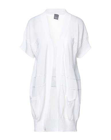 LORENA ANTONIAZZI Cardigan Ivory 72% Cotton, 28% Nylon, Polyester