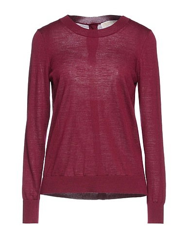 MICHAEL MICHAEL KORS Pullover SOLID BUTTON BK SWTR
 Bordeaux 50% Polyester, 50% Wolle