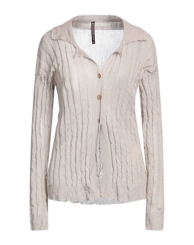 MANILA GRACE Cardigan Tortora 72% Cotone, 28% Fibra di metallo