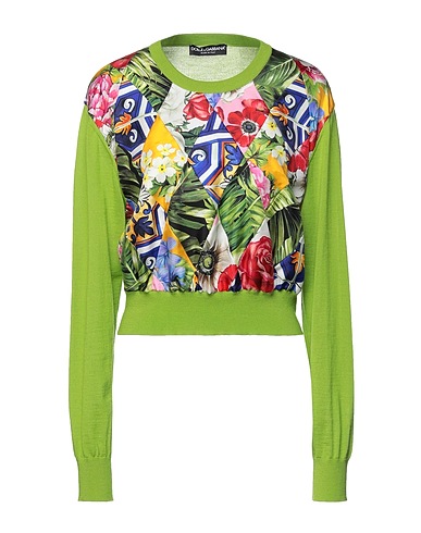 DOLCE&GABBANA Cashmere jumper Green 70% Cashmere, 25% Silk, 5% Polyamide
