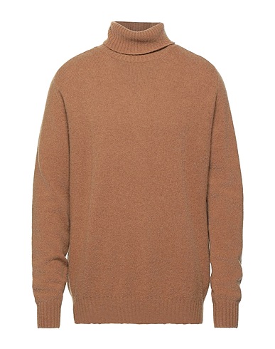 PALTÒ Polo neck Camel 70% Wool, 20% Polyamide, 8% Other Fibres, 2% Polyester