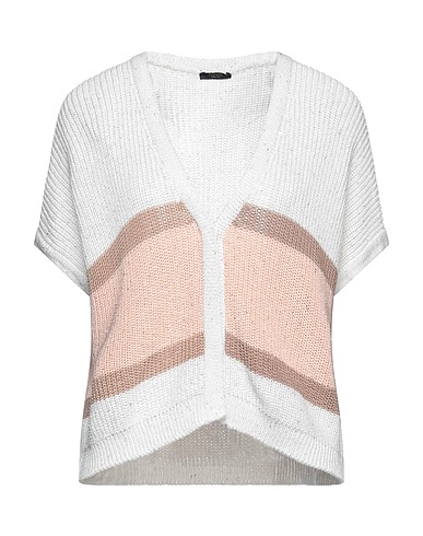 PESERICO Cardigan Ivory 100% Cotton, Viscose, Metallic fiber