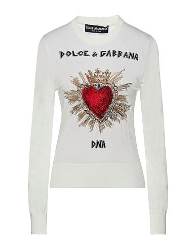 DOLCE&GABBANA Jumper Ivory 89% Virgin Wool, 8% Cashmere, 3% Silk, Polyester, Viscose