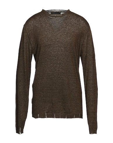 MESSAGERIE Sweater Dark green 100% Linen