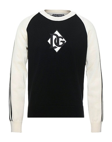 DOLCE&GABBANA Jumper Black 100% Virgin Wool, Silk, Polyester