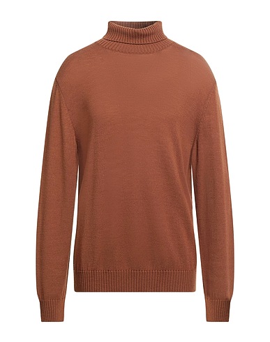 ELEVENTY Turtleneck Dark brown 100% Virgin Wool