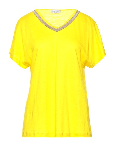 GRAN SASSO T-shirt Yellow 100% Linen