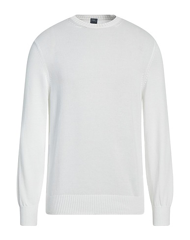 FEDELI Pullover Bianco 100% Cotone