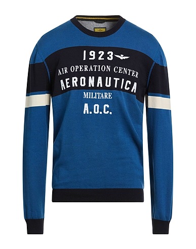AERONAUTICA MILITARE Jumper Slate blue 100% Cotton