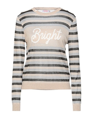 SUN 68 Jumper Beige 73% Viscose, 19% Polyamide, 8% Metallic fiber