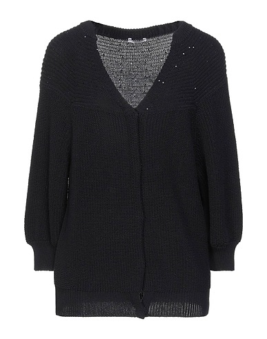 PESERICO Cardigan Midnight blue 100% Cotton, Polyester