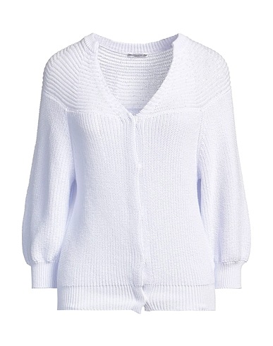 PESERICO Cardigan White 100% Cotton, Polyester
