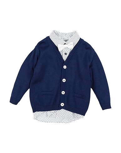 COLORICHIARI Cardigan Blu notte 100% Cotone, Viscosa