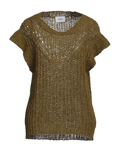 DONDUP Sweater Military green 76% Hemp, 24% Polyamide