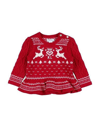 POLO RALPH LAUREN Sweater Red 50% Cotton, 26% Wool, 24% Nylon