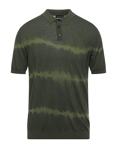 ROBERTO COLLINA Jumper Military green 100% Cotton