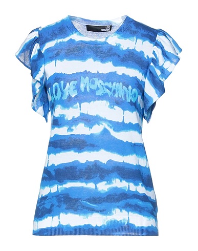 LOVE MOSCHINO Pullover Blu 100% Cotone