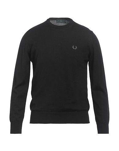 FRED PERRY Pullover Schwarz 100% Baumwolle