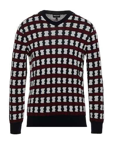 GIORGIO ARMANI Jumper Burgundy 66% Virgin Wool, 21% Cashmere, 13% Silk