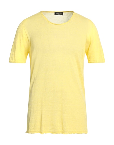 ROBERTO COLLINA Sweater Yellow 77% Linen, 23% Cotton