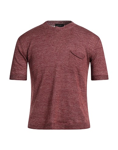 ROBERTO COLLINA Sweater Burgundy 77% Linen, 23% Cotton