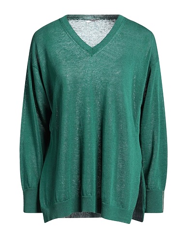PESERICO Sweater Green 60% Linen, 40% Cotton