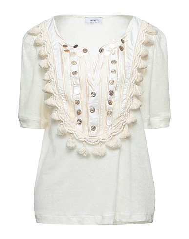 JIJIL Sweater Ivory 96% Linen, 4% Elastane