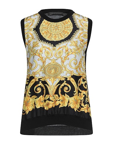 VERSACE Jumper Black 57% Silk, 43% Cotton