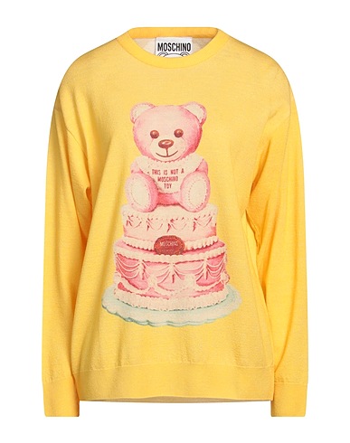 MOSCHINO Sweater COUTURE Yellow 100% Virgin Wool, Cupro, Polyester
