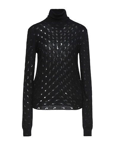MAISON MARGIELA Polo neck Black 72% Cotton, 28% Polyester