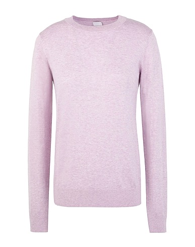 8 by YOOX Sweater ORGANIC COTTON-SILK BLEND KNIT CREWNECK SWEATER
 Mauve 70% Organic cotton, 20% Polyamide, 10% Silk