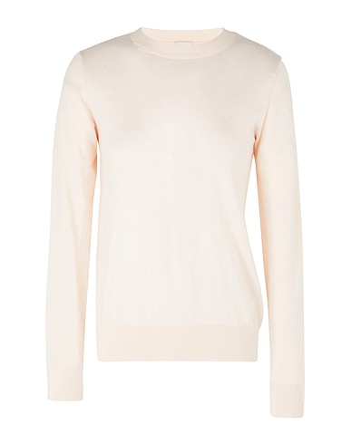 8 by YOOX Jumper ORGANIC COTTON-SILK BLEND KNIT CREWNECK SWEATER
 Light pink 70% Organic cotton, 20% Polyamide, 10% Silk