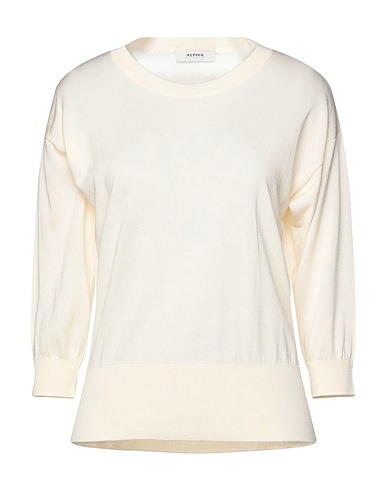 ALPHA STUDIO Sweater Ivory 58% Viscose, 42% Cotton