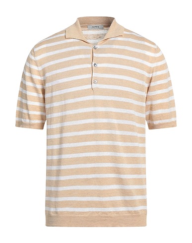 ALPHA STUDIO Pullover Beige 65% Leinen, 35% Baumwolle