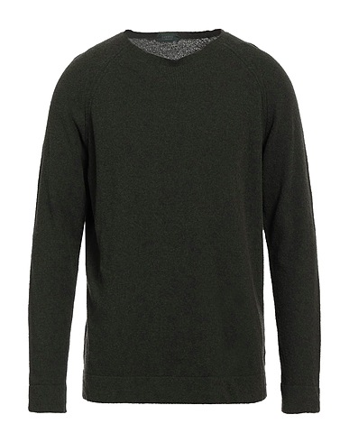 ZANONE Sweater BY SLOWEAR Dark green 75% Cotton, 25% Polyamide