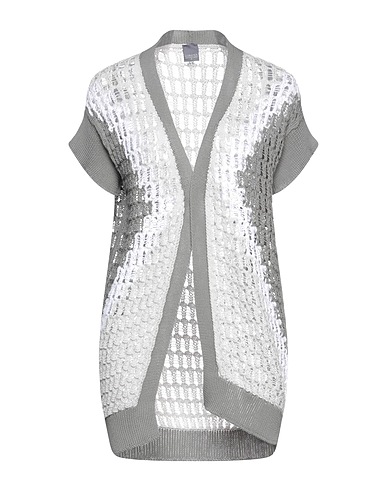 LORENA ANTONIAZZI Cardigan Grey 90% Cotton, 10% Polyester