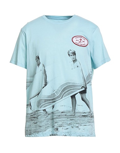 GUESS T-Shirt Himmelblau 100% Baumwolle