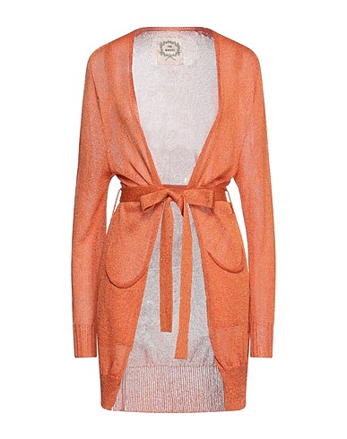 PINK MEMORIES Cardigan Rust 70% Viscose, 15% Polyamide, 15% Metallic fiber