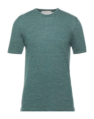 OFFICINE DEL CASHMERE Jumper Sage green 76% Linen, 24% Cotton