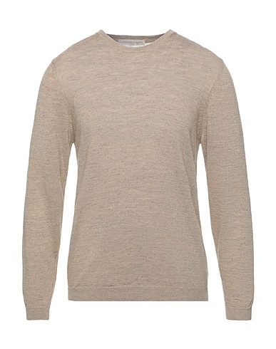 OFFICINE DEL CASHMERE Sweater Sand 76% Linen, 24% Cotton