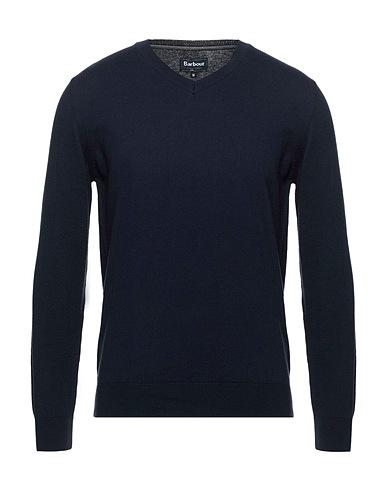 BARBOUR Jumper Midnight blue 90% Cotton, 10% Cashmere