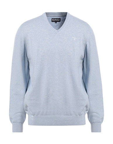 BARBOUR Sweater Sky blue 100% Pima Cotton