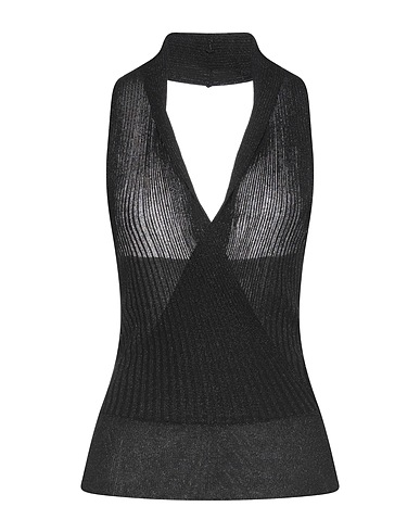 GRIFONI Top Black 70% Viscose, 15% Polyamide, 15% Polyester
