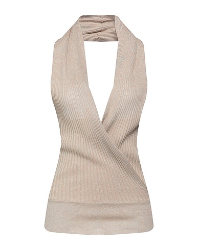 GRIFONI Top Beige 70% Viscose, 15% Polyamide, 15% Polyester